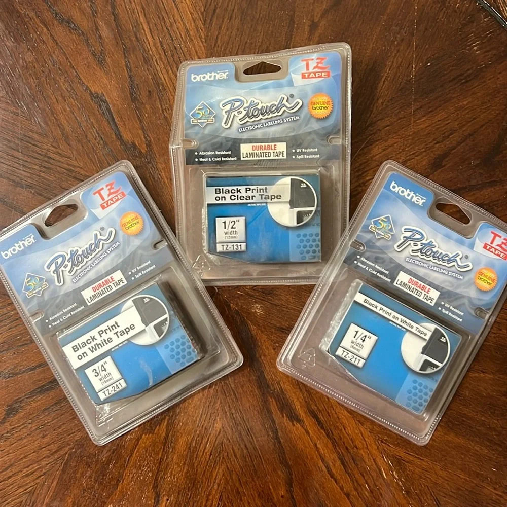 Brother P-Touch TZ Tape Lot of 3